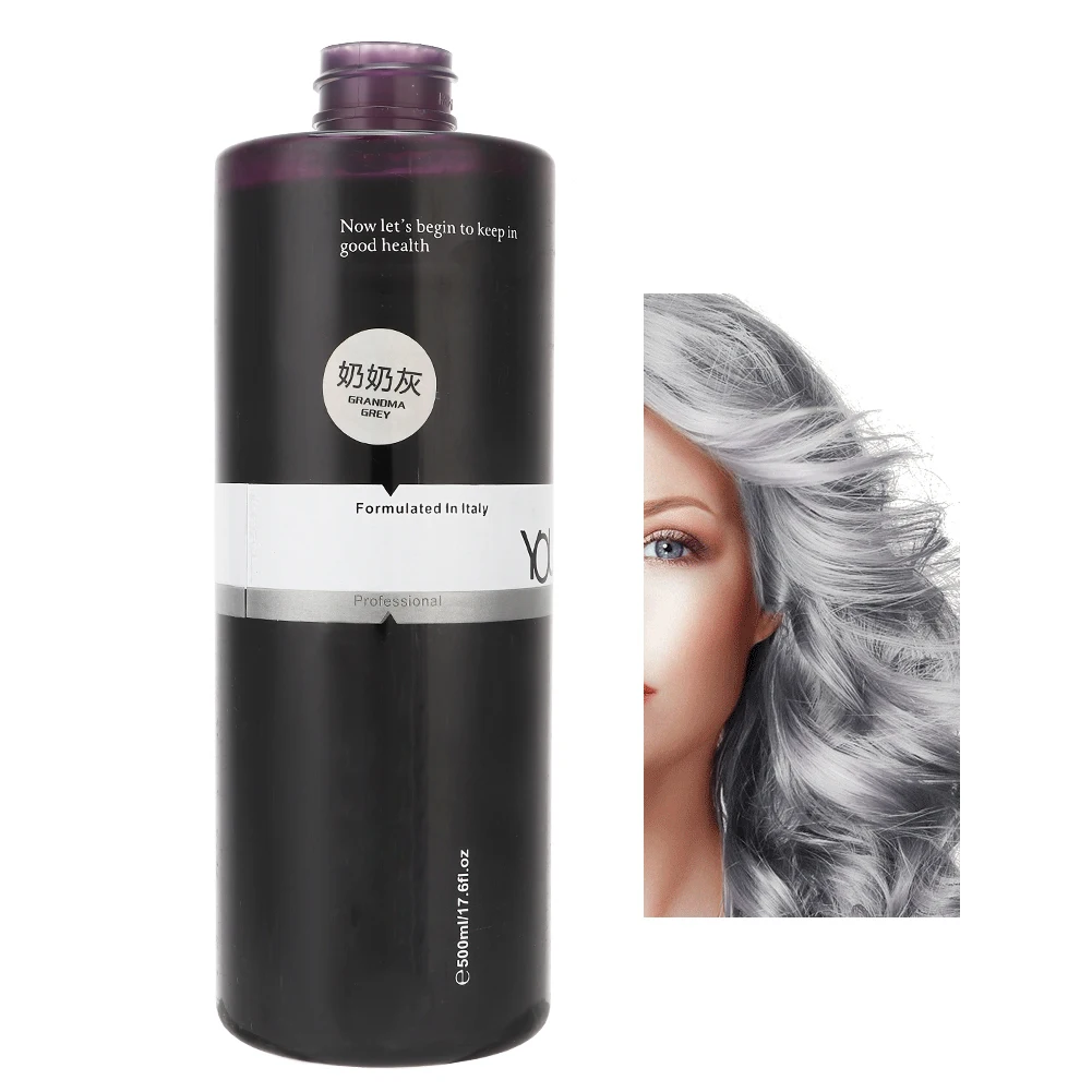1pcs 500ml Bottle Grey DIY Hair Dye Coloring Cream Temporary Dyeing Beauty Salon Care Tools Hairdressing Suppies | Красота и здоровье