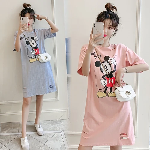 Летнее платье корейское Kawaii womeneng Повседневный свободный с принтом платья модные сексуальные красивые с коротким рукавом Вечерние платья летнее платье
