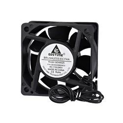 Refroidisseur Axial 6cm 6025B EC 2.4 pouces, roulement à billes 60x60x25mm AC 110V 115V 220V 240V ce, ventilateur de refroidissement sans balais 60mm x 25mm, 1 pièce 