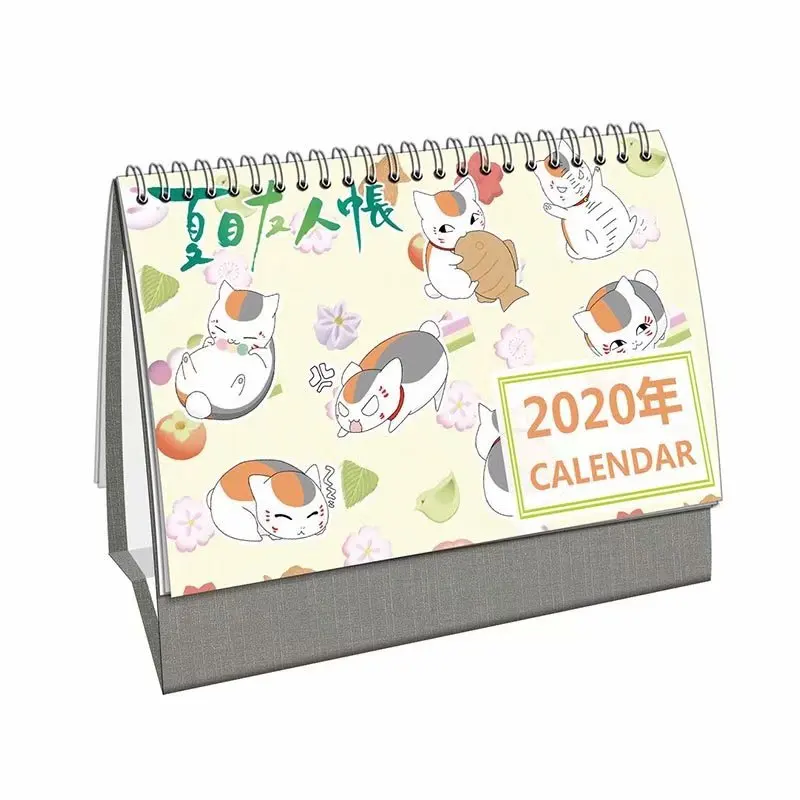 

2020 Year Anime Natsume Yuujinchou DIY Cartoon character Table Calendars Desktop Note Calendar Daily Planner Desk calendar