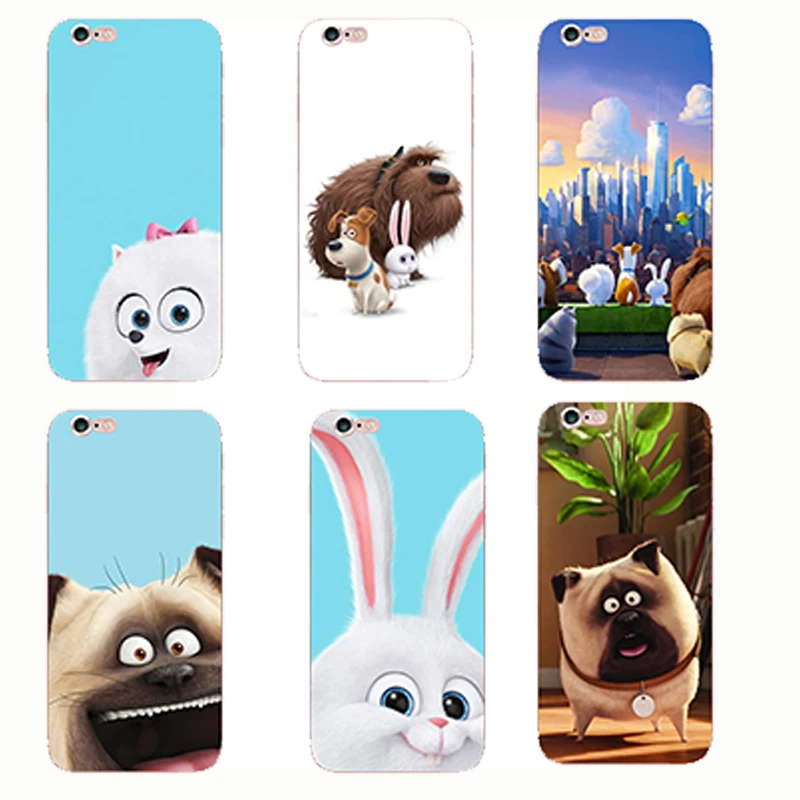 

Pets Rabbit Phone Case Soft TPU Cover The Secret Life for iphone 5 5s se 6 6s 7 8Plus X XS MAX XR