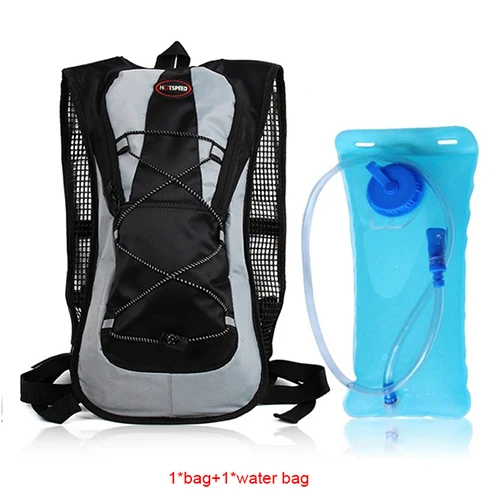 with water bag black 5L сумка для велосипеда портативный MTB велосипед дышащий водонепроницаемый рюкзак для уличного спорта сумки для женщин Человек двойной плечо путешествия пакет - Цвет: with water bag black