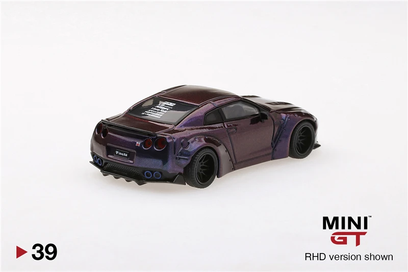 Мини GT 1: 64 LB работает Nissan Skyline GTR R35 волшебный фиолетовый литой модельный автомобиль
