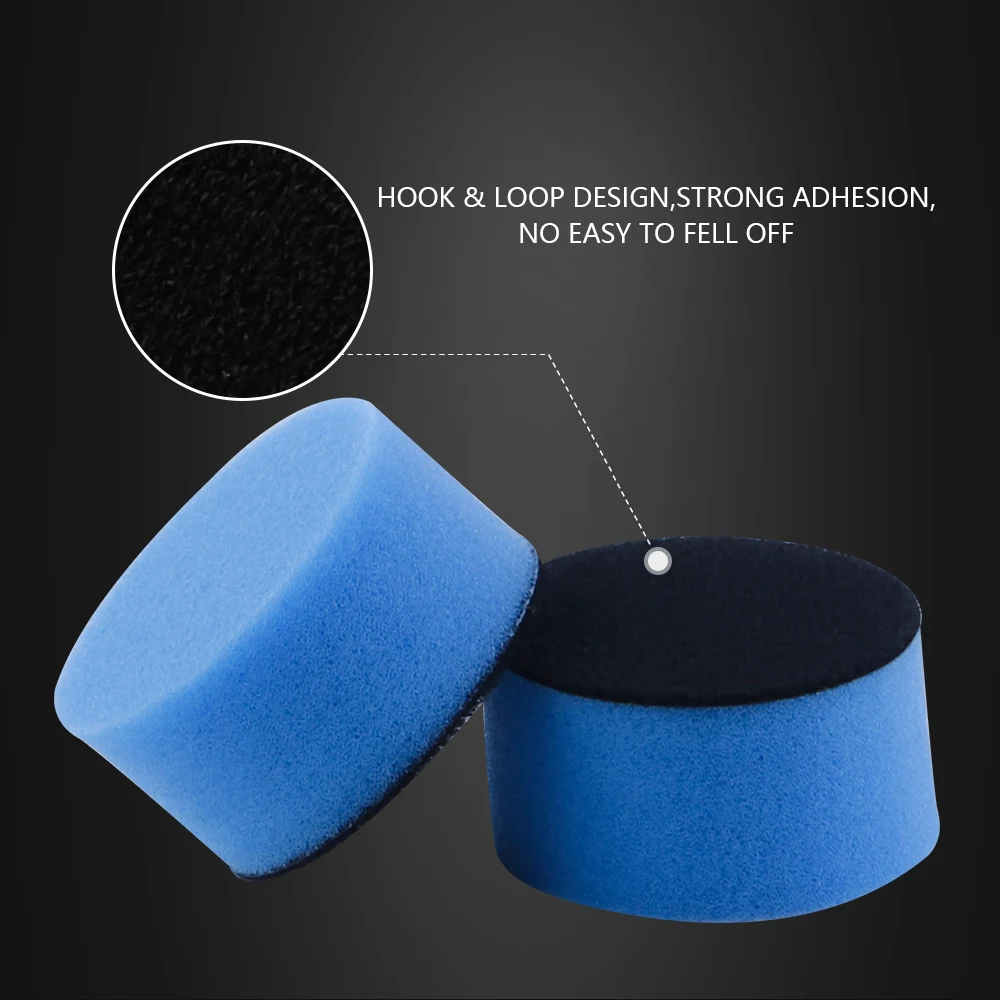 SPTA 2 inch(50mm) Sponge Polishing Pad Flat Buffing Pad Sponge Kit Hook Loop Polishing Car Waxing Pad Beauty Car Polishing