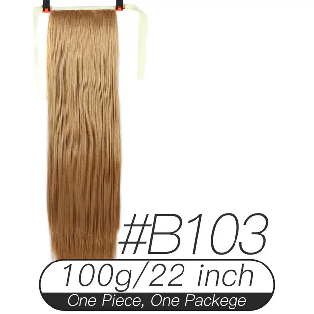 Xnaira Afro Fake Hair Bun Piece Blonde Long Straight Drawstring