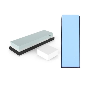 

5 Pcs Whetstone Sharpening Stone 2 Side Knife Sharpener Waterstone - 3 Pcs 400/1000 Grit & 2 Pcs 240/800 Grit