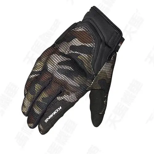 Komine GK-194 мотоцикл сенсорный экран мотокросса MTB велосипед коричневый камуфляж перчатки из сетки - Цвет: Brown Camo