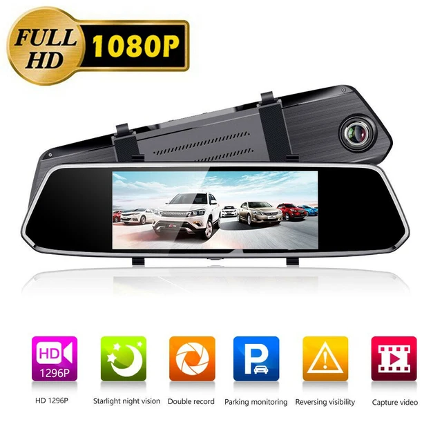 4 3 7 10 Inch Car Dvr Touch Dash Cam FHD 1080P Video Recorder Rearview Mirror