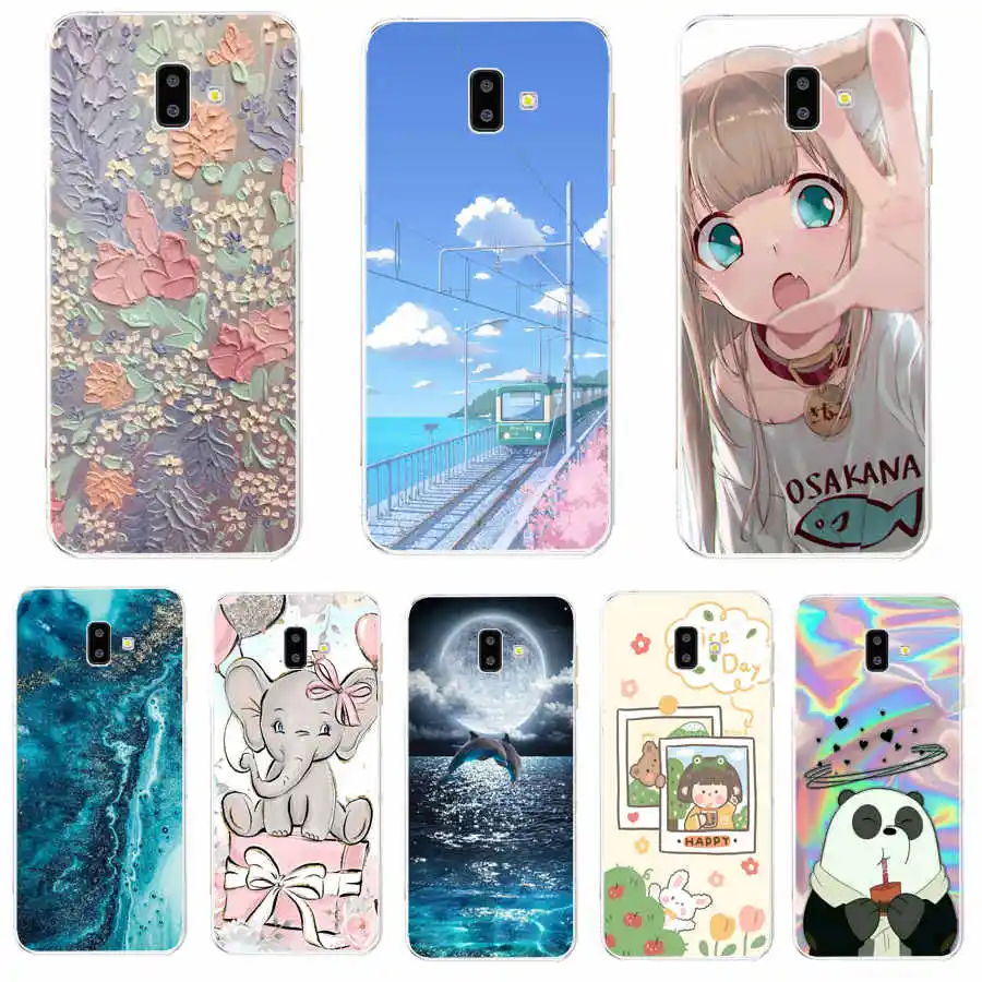 Per Samsung Galaxy J6 Plus 2018 Custodia Morbida In Silicone Tpu Custodia Posteriore Per Coque Samsung J6 2018 J600F J6 Plus 2018 Custodia Per Telefon