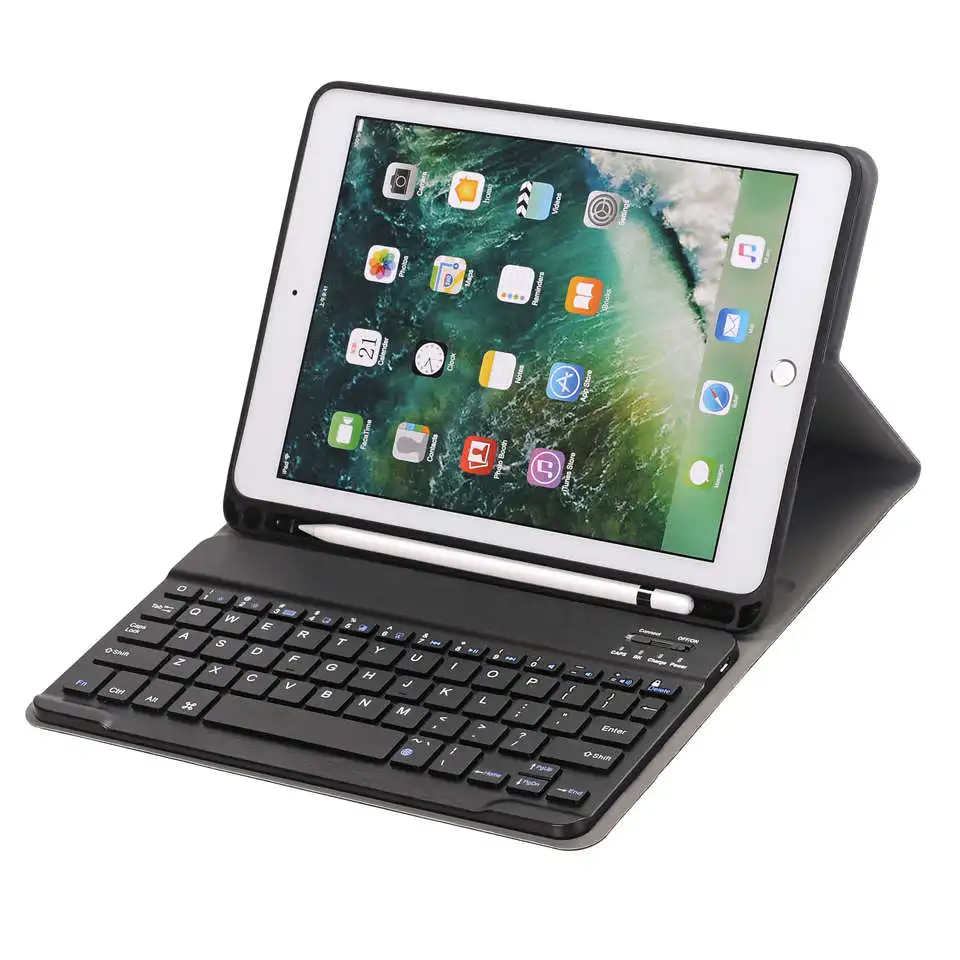Тонкий чехол для Apple, iPad 7th 10,2 чехол с клавиатурой A2198 A2232 Bluetooth, Беспроводная подставка для iPad 10,2, чехол-карандаш