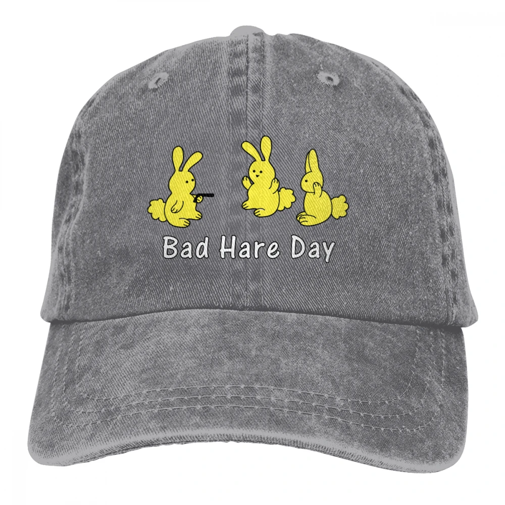 Bad Hare Day Casquette черные унисекс Мужские Женские джинсовые бейсболка с ремешком кепки регулируемые Гольф папа шляпа