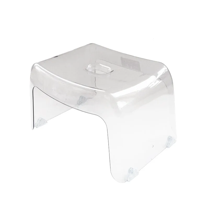 JOYLOVE Bathroom Bath Stool Non-Slip Transparent Shoe Change Stool Toilet Thickened Plastic Bench Acrylic Low Stool