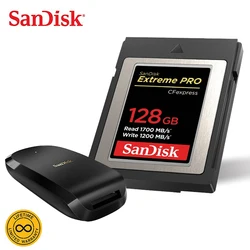 Sandisk – carte mémoire CFexpress pour professionnel, USB 128 Gen2, haute vitesse XQD, lecteur de cartes de type A B, 256 go, 64 go, 512 go, 3.1 go 