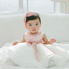 Платье-пачка принцессы для новорожденных девочек; великолепное платье на крестины; платье для первого дня рождения; Детские платья; одежда для маленьких девочек
