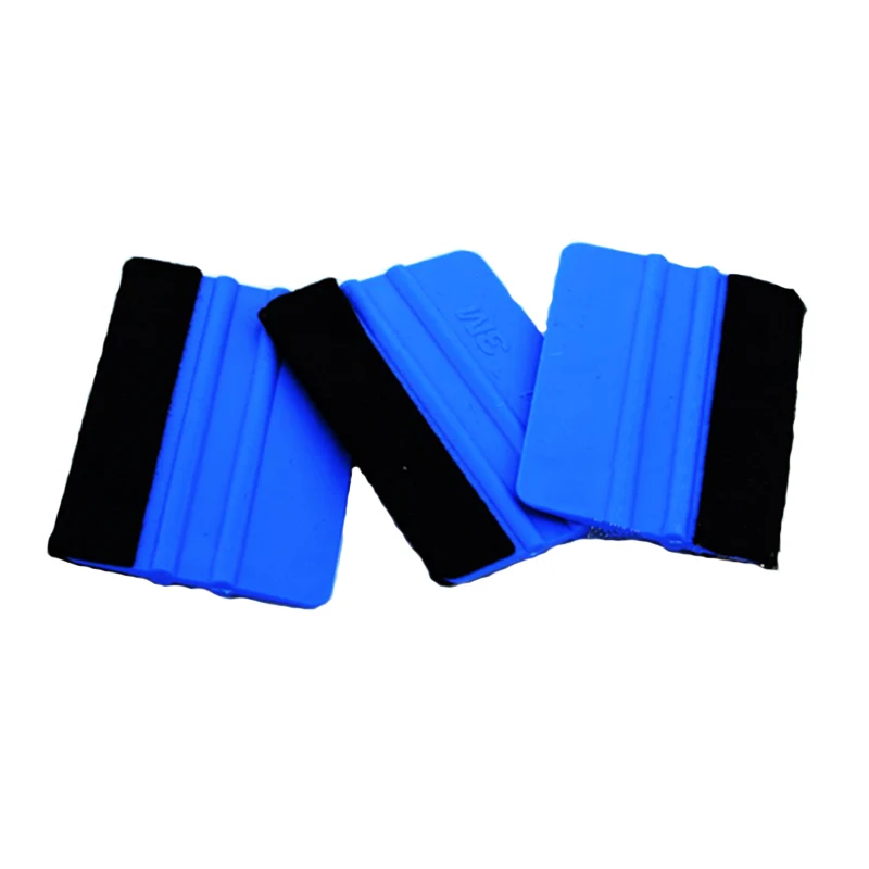 Blue Felt Squeegee Vinyl Film Tool Scraper Car Tinting Window Glass Wash Auto Accessories
