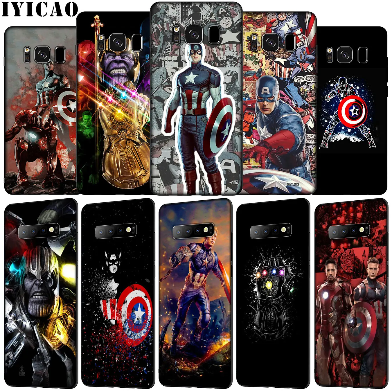 IYICAO capitan america Avengers Marvel Soft Silicone Phone Case for Samsung Galaxy S20 Ultra S10e S9 S8 Plus S6 S7 Edge S10 Lite |