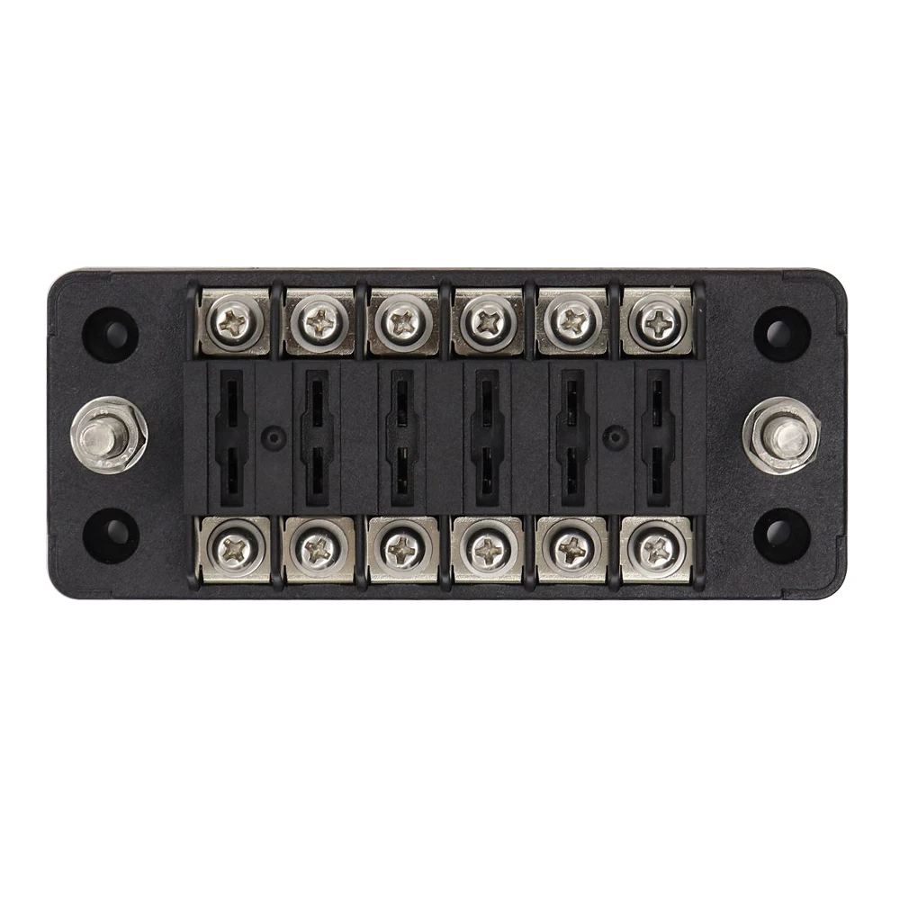 32V постоянного тока с источником питания от постоянного тока, 6-way Вход и Выход ATO или ATC предохранитель 1A для 20A для авто морской катер трехколесного велосипеда универсальный автомобильный держатель предохранителя
