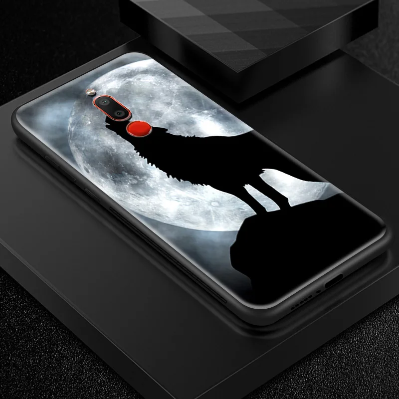 Задняя крышка из закаленного стекла для Meizu 16s 16th Plus 16X M6T M882Q M892Q M5 M6 M8 M9 Note TPU Рамка бампер печать обложек сумка с животными - Цвет: W324
