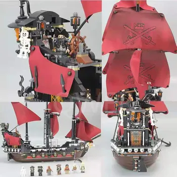 

16009 Pirates series The Queen Annes Revenge model Building Blocks set Compatible 4195 classic Pirate Ship Toys for children