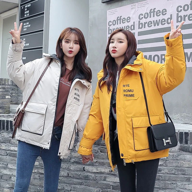 

Photo Shoot 19 Autumn And Winter New Style down Jacket Cotton-padded Clothes Women's Korean-style Best Friend-Short Cotton-padde