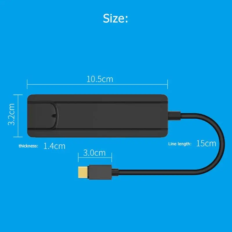 8 в 1 адаптер отличный алюминиевый сплав ABS и PC type-C концентратор USB-C к HDMI USB3.0 RJ45 PD TF карта памяти конвертер - Цвет: Черный