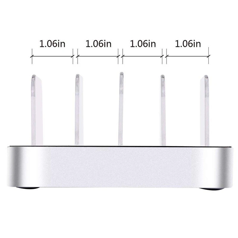 RISE-Detachable Universal Multi-Port Usb Charging Station,24W 4-Port Usb Charging Base Desktop Charging Stand Organizer For Ipho