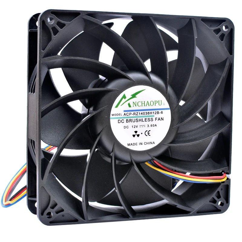 Ventilador de Refrigeração para o Chassi do Servidor 14cm 14cm 140x140x38 mm 12v 3.60a 4pin Axial de Alta Velocidade