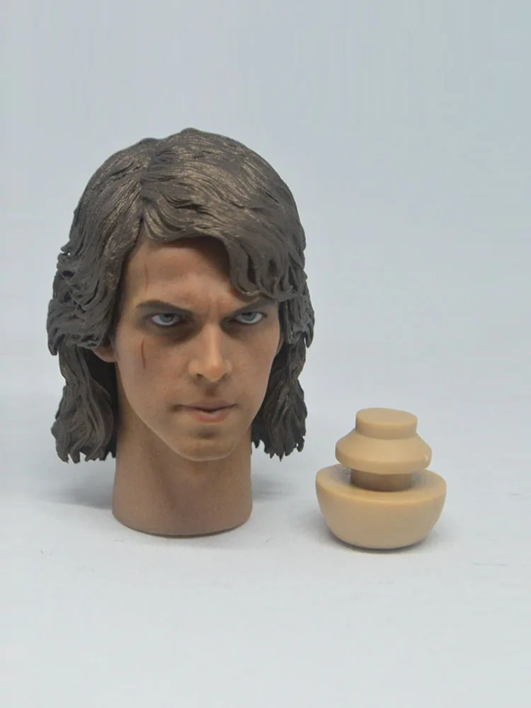1//6 Man Head Anakin Skywalker Male Sculpt Toy PVC Carving Model Fit 12/" Figure