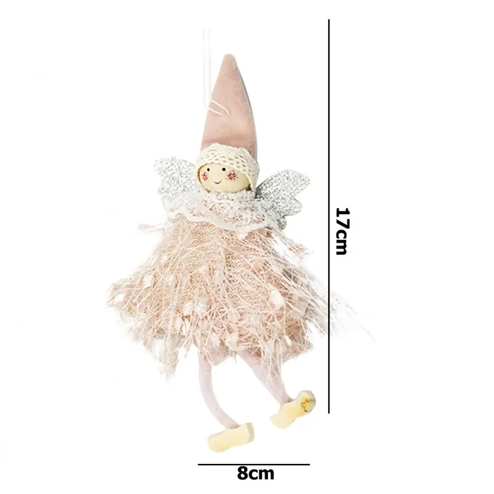 Креативный кавайный Рождественский ангел, девушка, лыжная подвеска, рождественская елка, украшение для дома, рождественские милые куклы, вечерние украшения, детский подарок - Цвет: K