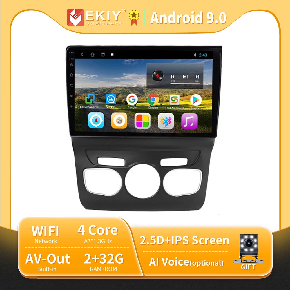 EKIY 10 1 'ɲ.5D IPS сенсорный экран Android 9.0 GPS навигационная система Wifi Bluetooth