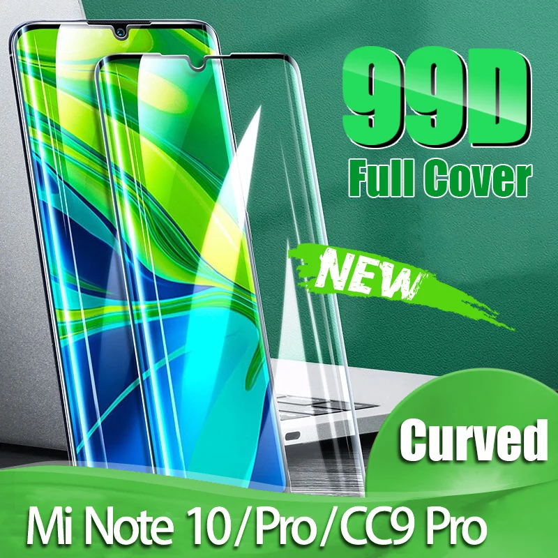 99D изогнутый протектор экрана для xiaomi ксиоми mi 10 Pro закаленное защитное стекло CC9