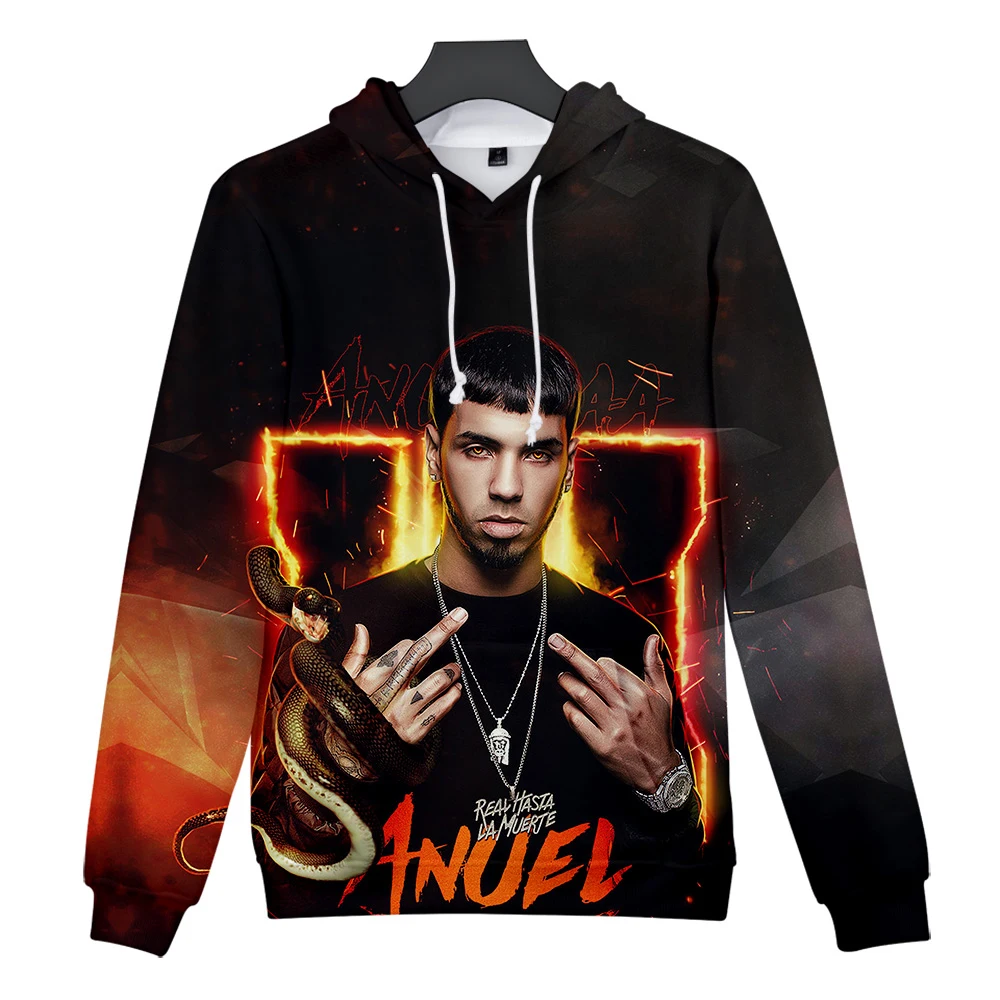 Anuel AA Real Hasta la Muerte, толстовки в стиле хип-хоп для женщин/мужчин/детей, Kawaii, забавная толстовка с капюшоном, свитер, унисекс, спортивный костюм, Черная пятница