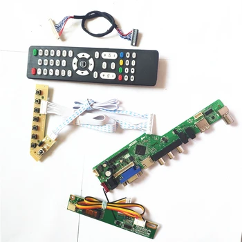 

For LP154W01-A1/A3 LVDS 1CCFL 30Pin HDMI VGA USB AV RF LCD panel monitor keyboard+Remote+Inverter T.V56 drive card board DIY kit