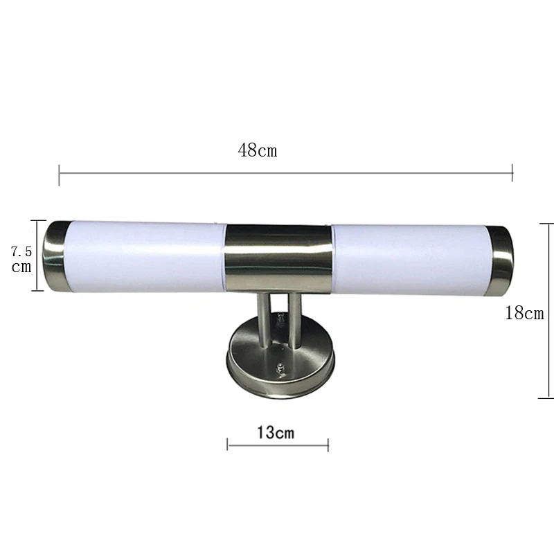 С E27 База Светодиодный настенный светильник Водонепроницаемый гостиная проход коридор балкон настенные светильники для ванной светодиодный зеркала с подсветкой - Цвет абажура: Dual-Head
