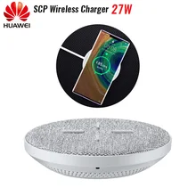 Оригинальное Беспроводное зарядное устройство HUAWEI SuperCharge 27W Max для мобильного телефона mate 30 Qi(5-10 W) Множественная безопасная защита