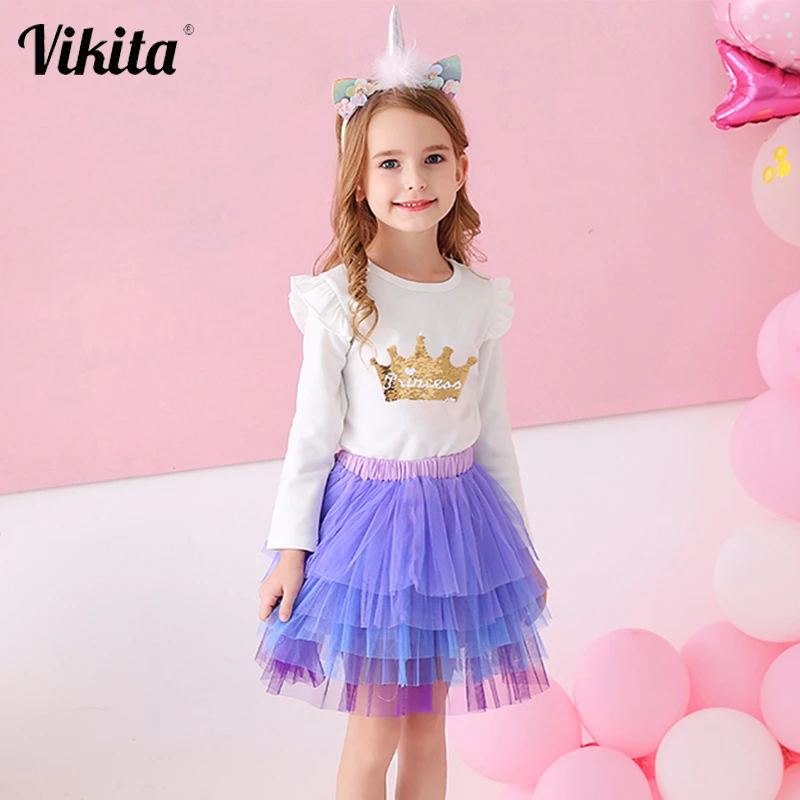 VIKITA falda de tutú para de 5 capas de tul minifalda, para baile princesa|Faldas| -