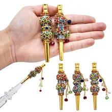 1 шт. Модные ручной работы инкрустированные украшения сплав наконечники для кальяна советы кальян наргиле фильтр мундштук кальяна случайный