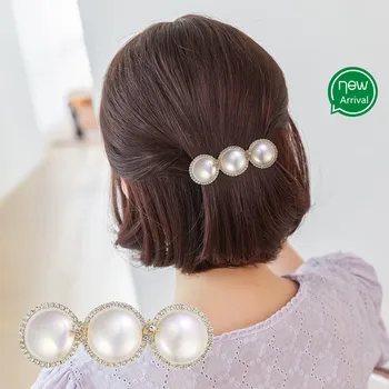 

CHIMERA Stylish Beads Hair Clips For Women Elegant Barrettes Hair Accessories Fashion Jewelry Trendy Round Pearl Crystal Hairpin