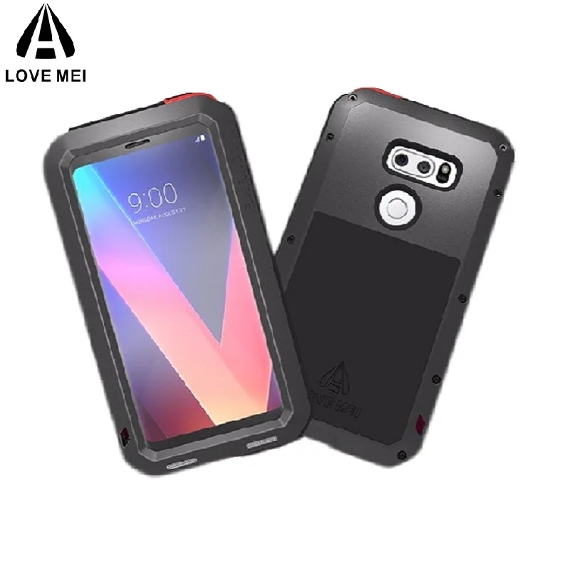 

LOVE MEI Powerful Aluminum Metal Armor Cases For LG V30 V20 V10 V40 Shockproof Full Body Cover For LG V35 V50 ThinQ Coque Shell