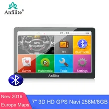 Anfilite " емкостный 256 м 8 г bluetooth avin грузовик gps навигация Автомобильный gps навигатор wince ce6.0 800 МГц FM Европа gps карта