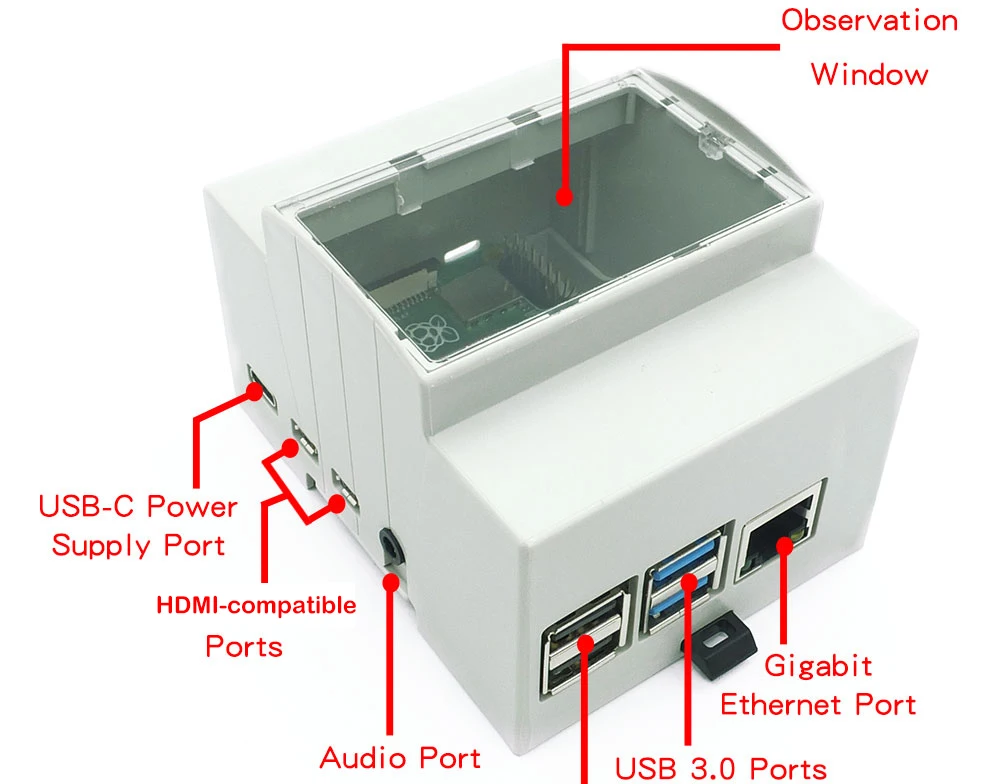 caso branco caixa protetora gabinete para raspberry pi 4 3 b + 3 b dropship