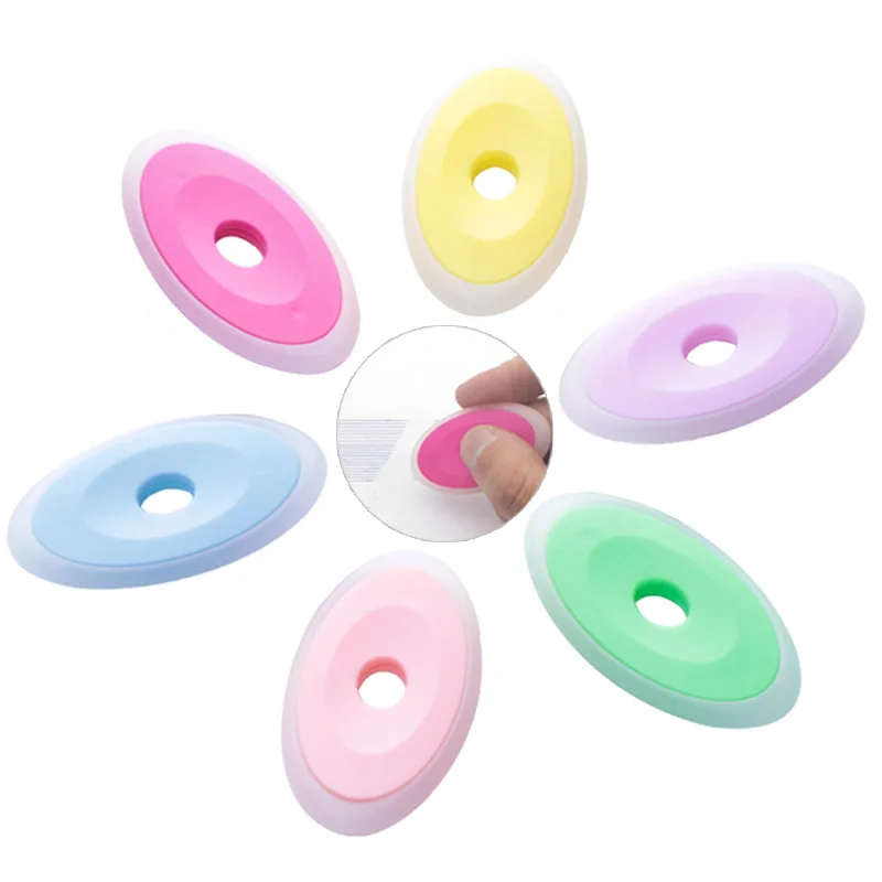 6 pcs/set Special Rubber for Erasable Pen Colored Oval Eraser for Erasable Gel Pen Correction Supplies School Office Stationery pencil eraser