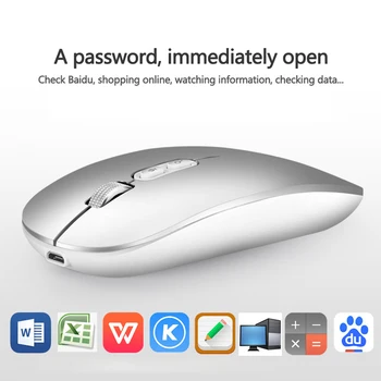 

Mute 2.4G Wireless Mouse 5 Button Mini AI ligent Voice Recognition Wireless Charging Mouse for Laptop PC office equipment