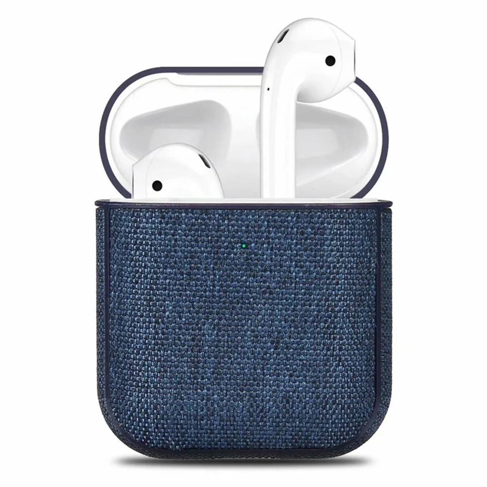 Тканевый чехол для наушников для Apple AirPods 1 2, мягкая холщовая bluetooth-гарнитура, зарядная коробка, противоударный чехол, чехол для Air Pods
