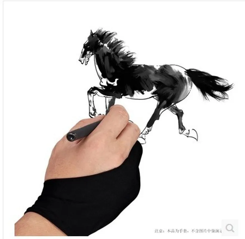 1 шт. перчатки для художника с 2 пальцами перчатки для рисования противообрастающие для графического планшета смазывание пня ручка заправка правая левая рука