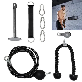 

Fitness DIY Pulley Cable Machine Trainning Travel Home Gym Hand Strength Portable Ttachment System Lifting Arm Biceps Triceps