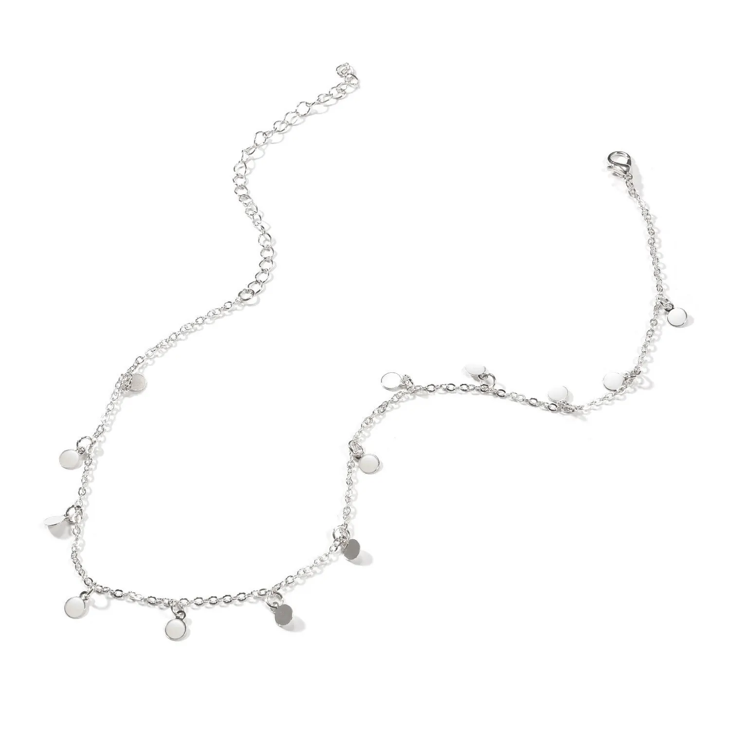 Трендовое уличное круглое ожерелье с блестками женское золотое простое из