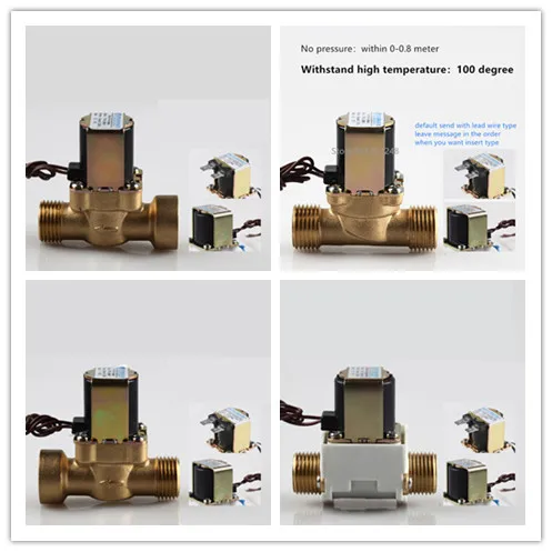 

Электромагнитный нормально закрытый медный водяной клапан с фильтром 12 в пост. Тока 24 в пост. Тока 220 в перем. Тока