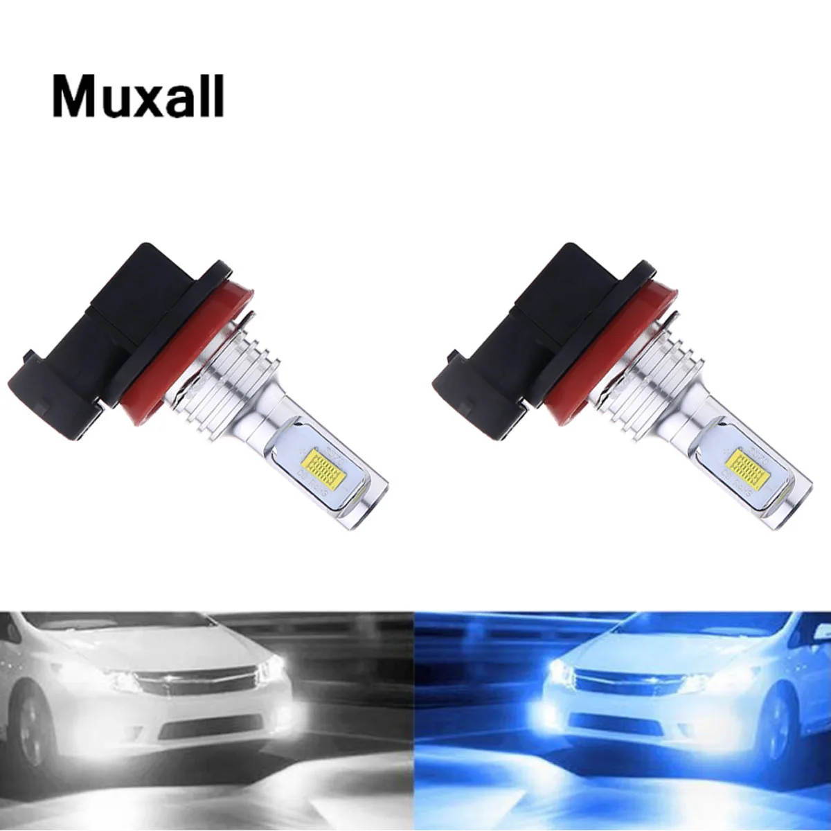 2 предмета в комплекте со светодиодными кристаллами для автомобиля Headligt H8 H11 HB4 9006 HB3 9005 туман светильник s лампы 12000LM 6000 К вождение автомобиля ходовой огонь автоматические светодиоды светильник 12V 24V