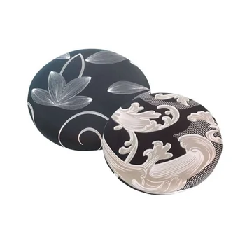 

6 Color Round Stool Chair Cover Set Polyester Fiber Seat Cover Cushion Elastic Cloth Bar Stool Cover